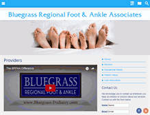 Tablet Screenshot of bluegrass-podiatry.com